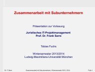 Zusammenarbeit mit Subunternehmern