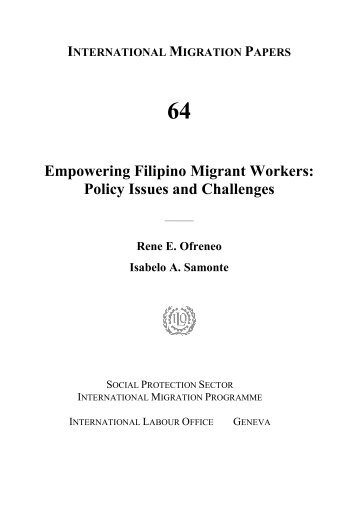 Empowering Filipino Migrant Workers - International Labour ...