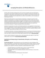 Managing Disruptive Behavior - Penn State University