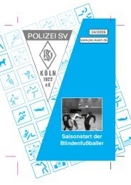 Ausgabe 04/09 - Polizei Sport Verein Koeln 1922