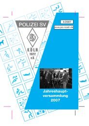Jahreshaupt- versammlung 2007 - Polizei Sport Verein Koeln 1922