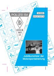 Ausgabe 02/09 - Polizei Sport Verein Koeln 1922