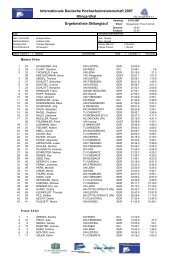 Internationale Deutsche Hochschulmeisterschaft 2007 Klingenthal ...