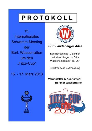 Tietze-Cup, Berlin - PSV Cottbus 90 eV Abteilung Schwimmen