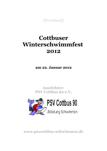 Cottbuser Winterschwimmfest, Cottbus