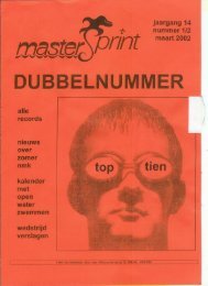 MasterSprint 14.1 (februari 2002) - PSV Masters