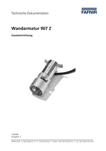 Wandarmatur 907 Z - FAFNIR Gmbh