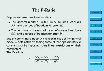 The F-Ratio