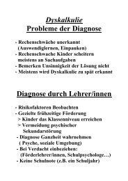 Dyskalkulie2. - Institut fÃ¼r Psychologie der RWTH Aachen