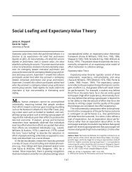 Social loafing and expectancy-value theory - University of Florida ...