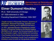 Faculty Hall of Fame - University of Florida Department of Psychology