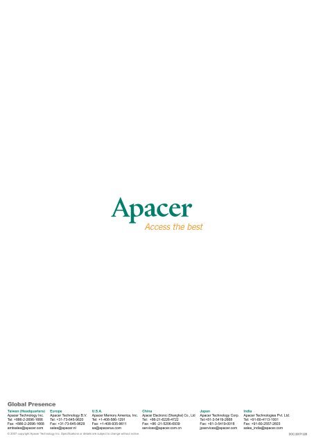 March 2008 - Apacer