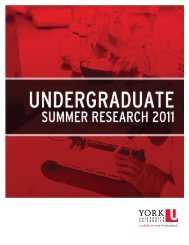 booklet - Department of Psychology - York University