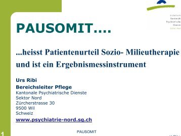 PAUSOMIT.... - Kantonale Psychiatrische Dienste - Sektor Nord