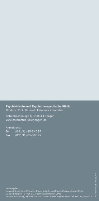 Ratgeber Medikamente - Psychiatrie - UniversitÃ¤tsklinikum Erlangen