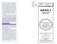 The Autism Diagnostic Observation Scale ADOS-2 - Emory ...