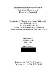 PSP - Imholz - Institut fÃ¼r Psychologie - UniversitÃ¤t OsnabrÃ¼ck