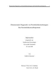 Dimensionale Diagnostik von PersÃ¶nlichkeitsstÃ¶rungen - Institut fÃ¼r ...