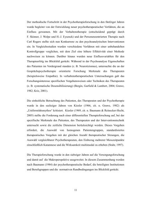 Psychotherapieforschung - Institut fÃ¼r Psychologie - UniversitÃ¤t ...