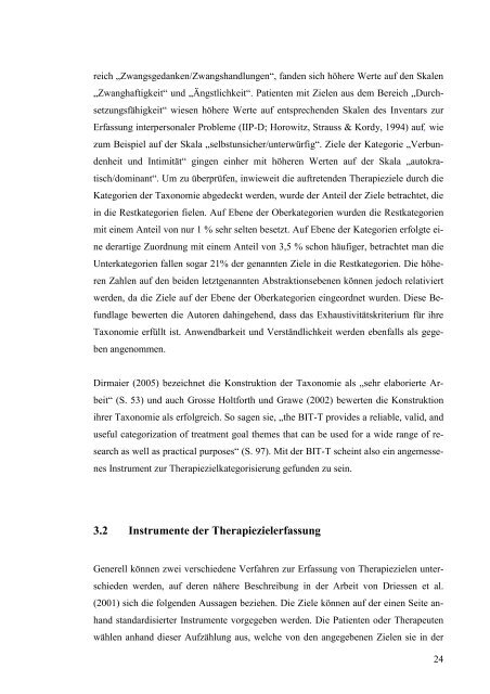 Therapieziele und Therapieerfolg - Institut fÃ¼r Psychologie ...