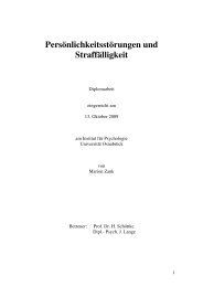 PersÃ¶nlichkeitsstÃ¶rungen und StraffÃ¤lligkeit - Institut fÃ¼r Psychologie ...