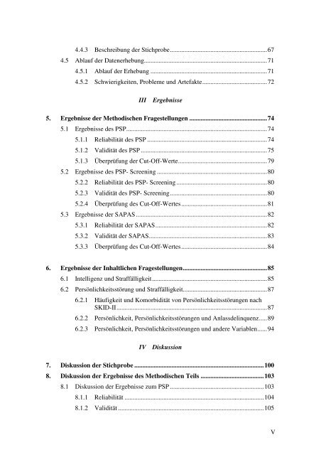 PersÃ¶nlichkeitsstÃ¶rungen und StraffÃ¤lligkeit - Institut fÃ¼r Psychologie ...