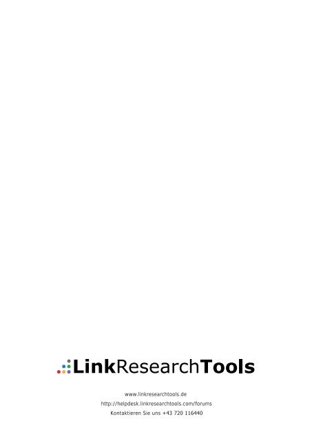 Link Research Tools Handbuch