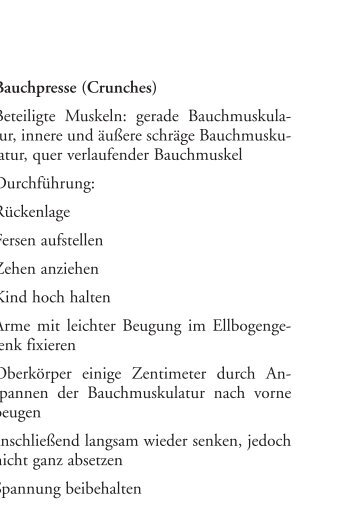 Bauchpresse (Crunches) Beteiligte Muskeln - Psychologie-aktuell.com