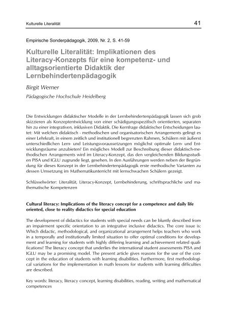 Kulturelle LiteralitÃ¤t: Implikationen des Literacy-Konzepts fÃ¼r eine ...