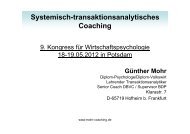 Systemisch-transaktionsanalytisches Coaching - 9. Kongress für ...