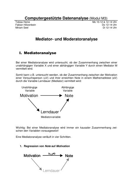 Handout Mediatoranalyse