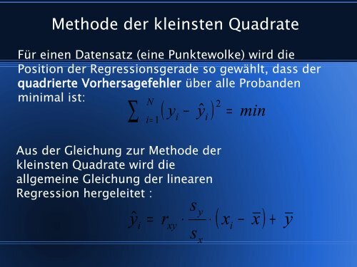 Koeffizienten/Regression