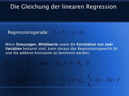 Koeffizienten/Regression