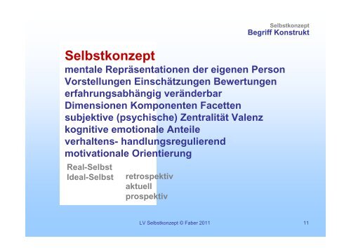 Selbstkonzept 01 - Institut fÃ¼r PÃ¤dagogische Psychologie