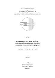 Verantwortungszuschreibung und Ãrger - Institut fÃ¼r Psychologie ...