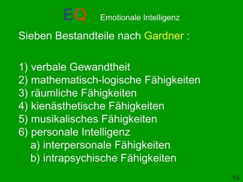 Emotionale Intelligenz - Psychologie