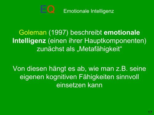 Emotionale Intelligenz - Psychologie