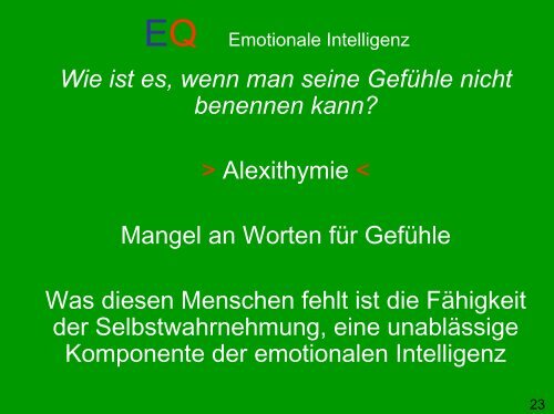 Emotionale Intelligenz - Psychologie