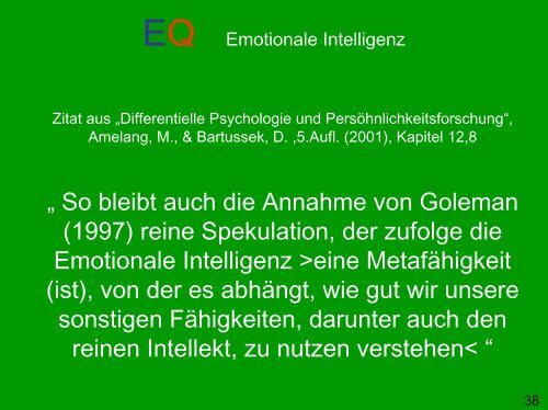 Emotionale Intelligenz - Psychologie