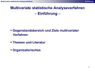 Multivariate statistische Analyseverfahren - Psychologie
