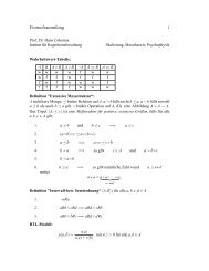 Formelsammlung - Institut fÃ¼r Psychologie