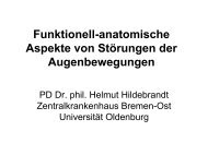 Funktionell-anatomische Aspekte der AugenbewegungsstÃ¶rungen