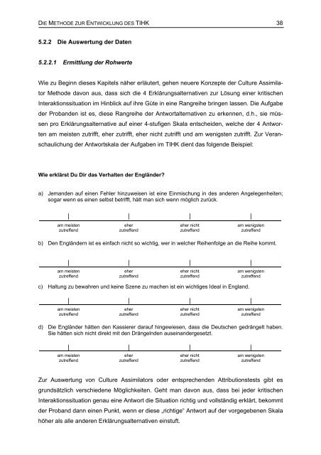 Entwicklung eines Tests zur Erfassung interkultureller ...