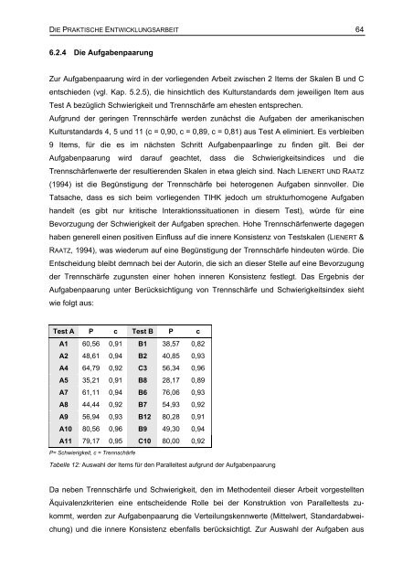 Entwicklung eines Tests zur Erfassung interkultureller ...