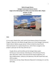 Walks through History Stuttgart Commercial Historic District Begin at ...