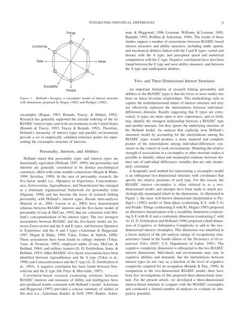 Holland's RIASEC Model as an Integrative Framework for Individual ...