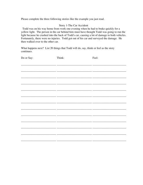Story Completion Task (Projective Priming) We have used this task ...