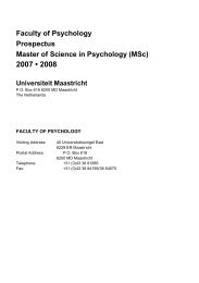 2007 â¢ 2008 - Faculty of Psychology and Neuroscience - Maastricht ...