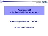 Psychosomatik in der hausärztliche Versorgung - Klinik für ...