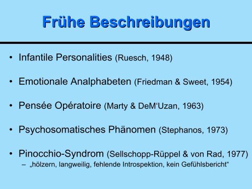 Alexithymie in der psychosomatischen Rehabilitation - Abteilung für ...